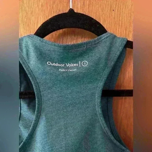 Outdoor Voices Athena Crop Top Sports Bra Emerald Teal Women's S - Picture 12 of 12